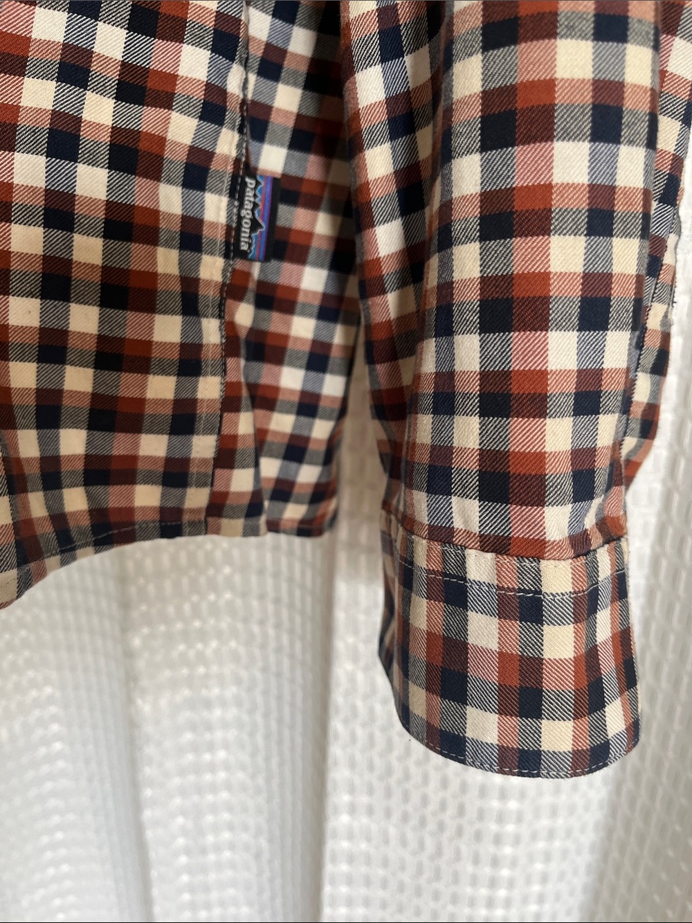 Patagonia Organic Cotton Plaid Button Up Shirt Mens L Hiking Outdoor Workwear - Picture 7 of 10